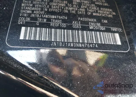 2022 Nissan Rogue Sport S Awd Xtronic Cvt из США, поврежденный, VIN JN1BJ1AW3NW476474